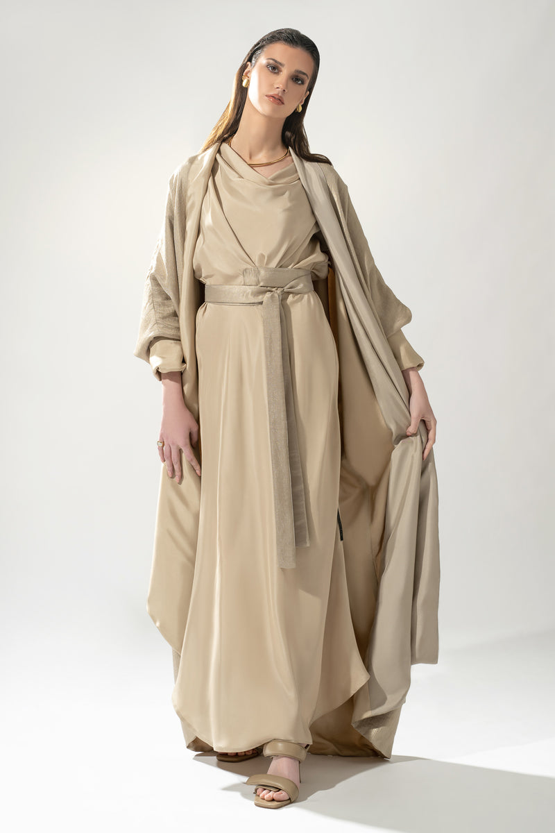 Multiway Belted Kaftan Dress in Ivory