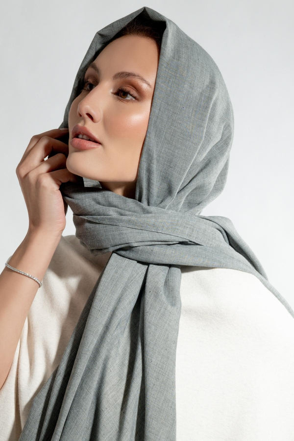 Premium Cotton Scarf in Cloudy