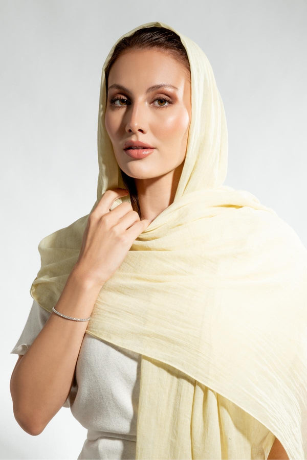 Premium Cotton Scarf in Marzipan