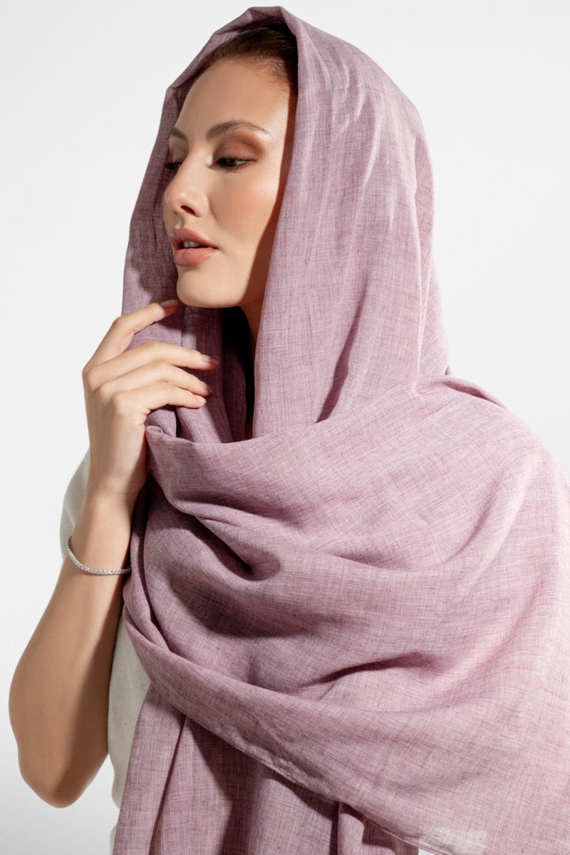 Premium Cotton Scarf in Mauvey Nude