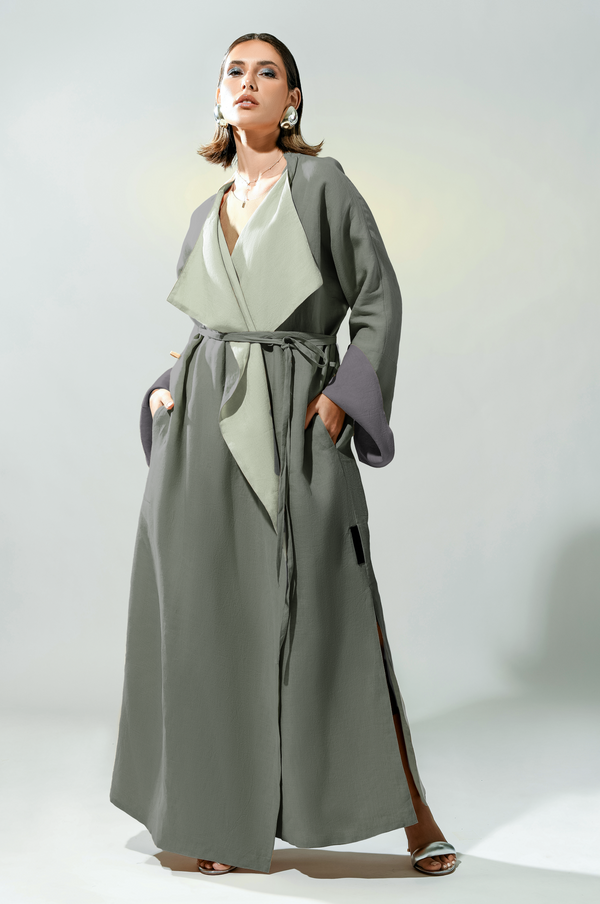 Reversible Robe Abaya in Sage Shadow [PRE-ORDER]