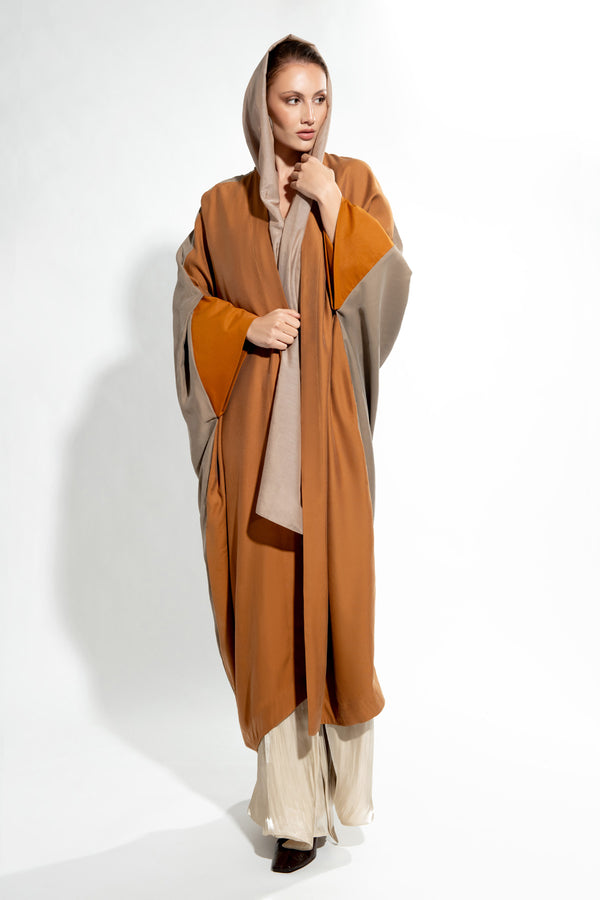 Contrast Cape Abaya in Copper