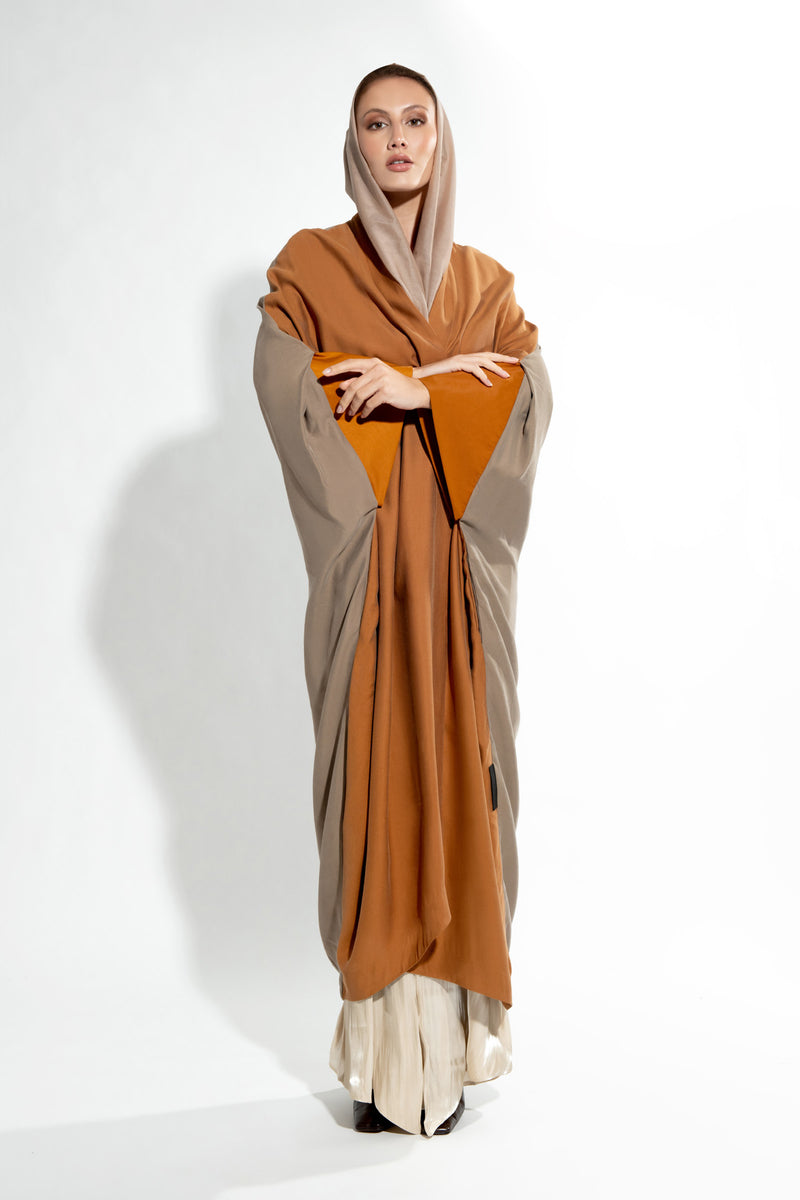 Contrast Cape Abaya in Copper