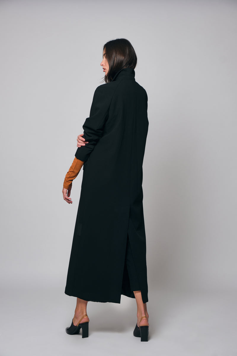 Classic Maxi Coat Abaya in Black