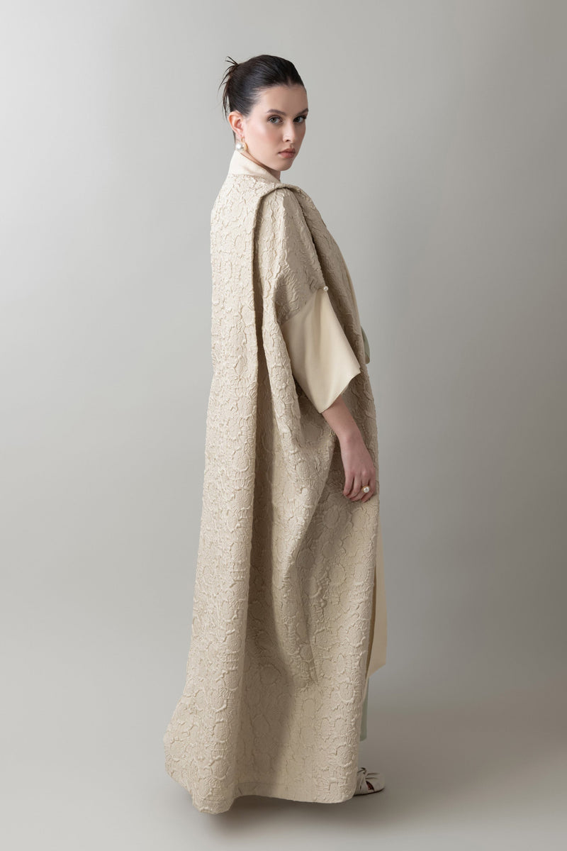 Bloom Abaya in Sesame