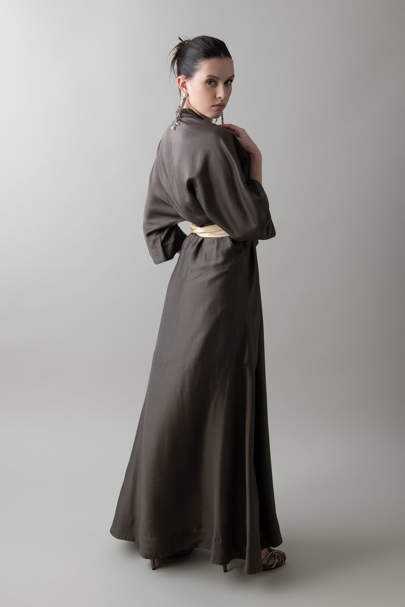 Dusk Kaftan in Umber & Gold