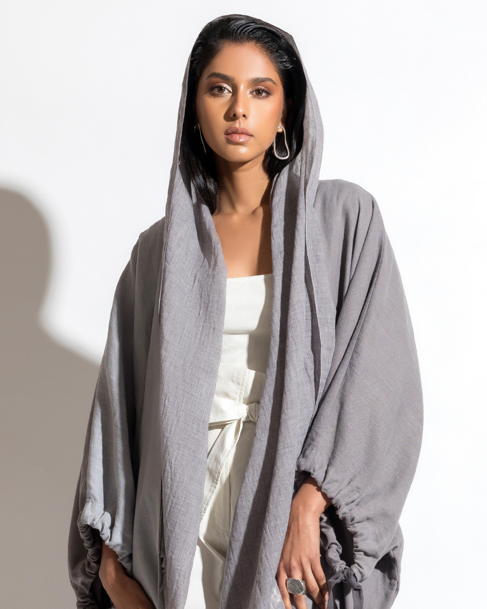 Premium Cotton Scarf in Ash – Maha Ghalayini