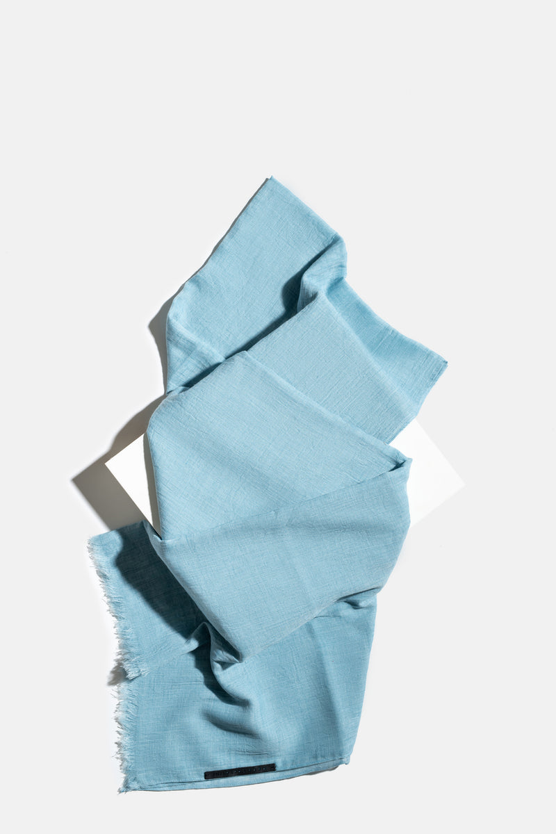 Premium Cotton Scarf in Crystal Blue