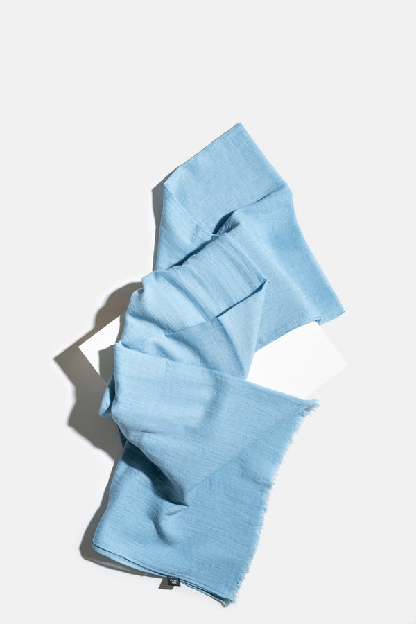 Premium Cotton Scarf in Cool Blue
