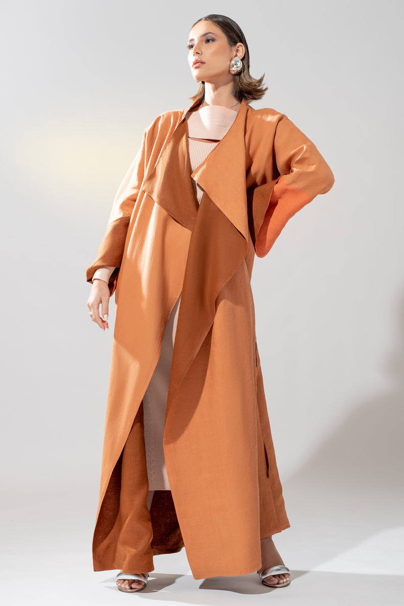 Reversible Robe Abaya in Terracotta