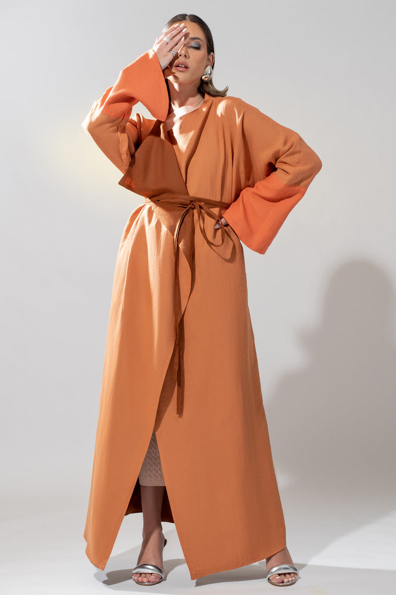 Reversible Robe Abaya in Terracotta