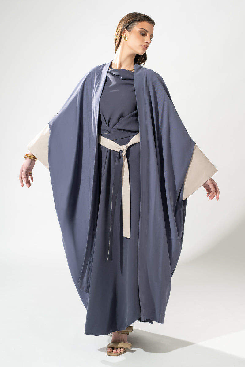 Multiway Belted Kaftan Dress in Indigo