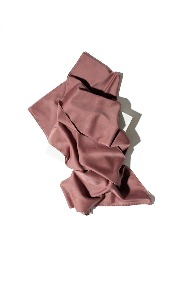 Luxe Silk Blend Scarf in Frosted Burgundy