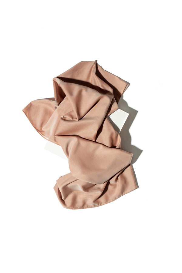 Luxe Silk Blend Scarf in Frosted Copper