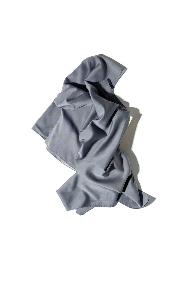 Luxe Silk Blend Scarf in Frosted Dark Blue
